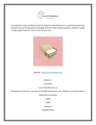 searching for custom cardboard online in jakarta