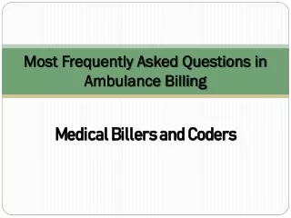 most frequently asked questions in ambulance billing