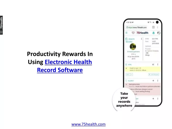productivity rewards in using electronic health