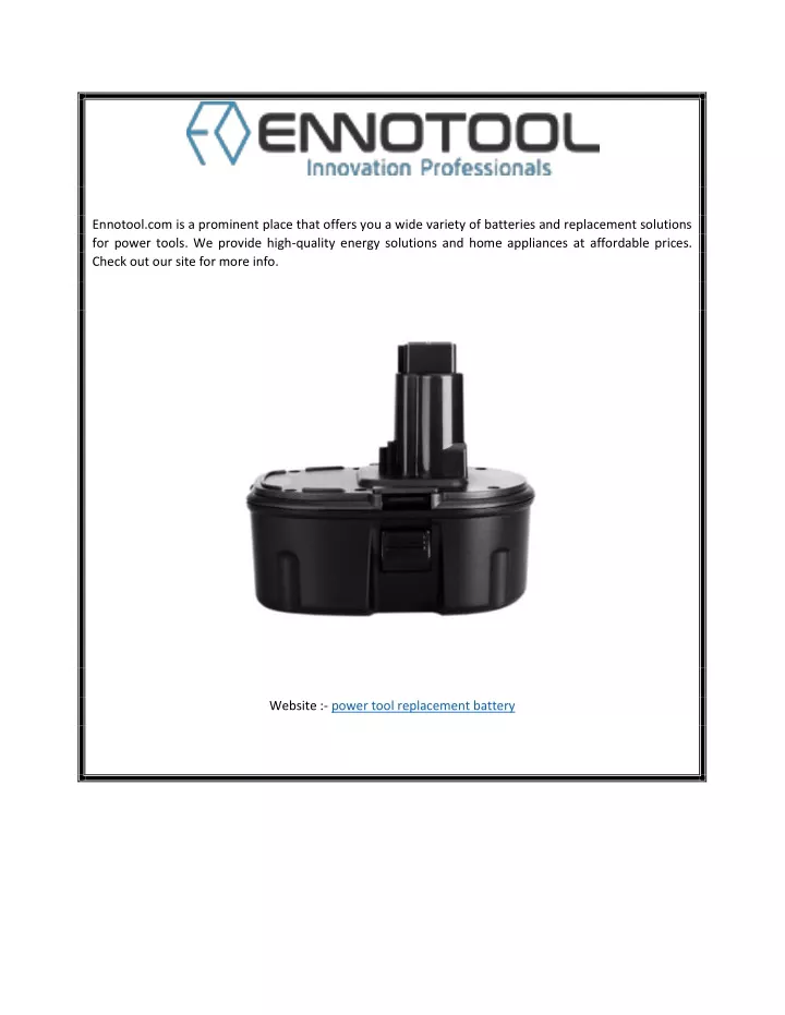 ennotool com is a prominent place that offers