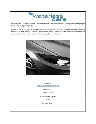 Professionelle Autoreinigung Wien     waterlesscare.at