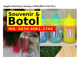 Supplier Botol Kaca Surabaya Ö8౩8•4ÖᏮI•2744(WA)