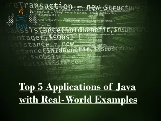 top 5 applications of java with real world examples