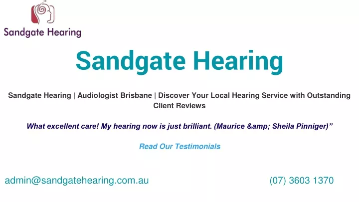 sandgate hearing