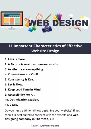 11 important characteristics of effective website