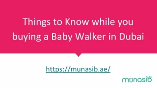 Things to Know while you buying a Baby Walker in Dubai