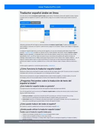 Traductor español arabe
