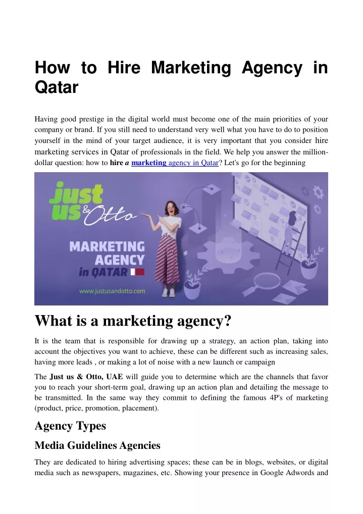 how to hire marketing agency in qatar