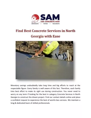 Best Concrete Services in North Georgia