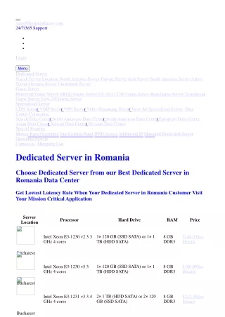 Romania Dedicated Server