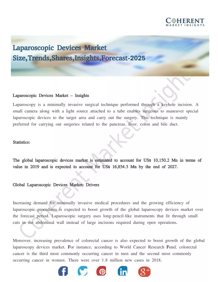laparoscopic devices market laparoscopic devices