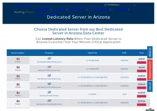 Arizona Dedicated Server