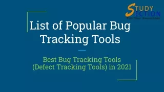 list of popular bug tracking tools