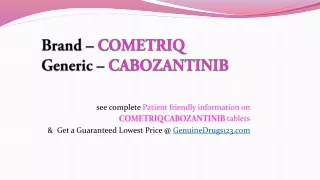 brand cometriq generic cabozantinib