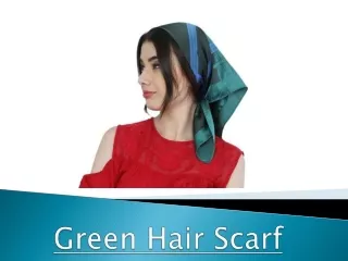 Five Attractive Designs To Pick For Green Hair Scarf