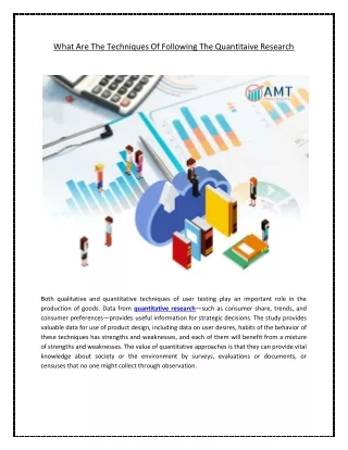 What Are The Techniques Of Following The Quantitaive Research