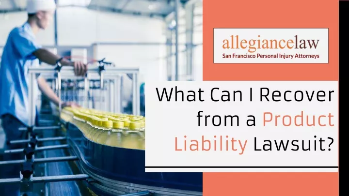 what can i recover from a product liability
