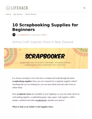10 Scrapbooking Supplies for Beginners