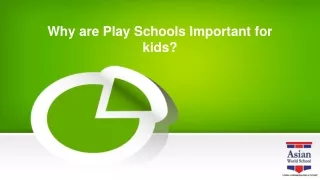 Why are Play Schools Important for kids?
