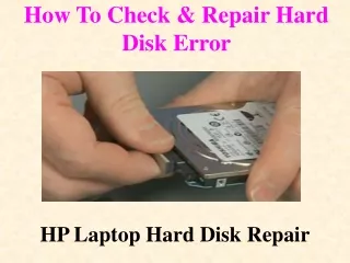 How To Check & Repair Hard Disk Error