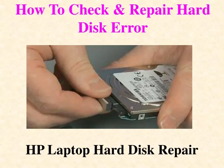 how to check repair hard disk error