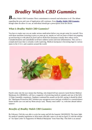 bradley walsh cbd gummies b radley walsh
