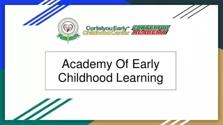 academy of early childhood learning