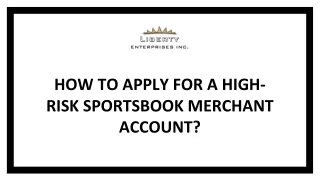 How to apply for a high-risk sportsbook merchant account?