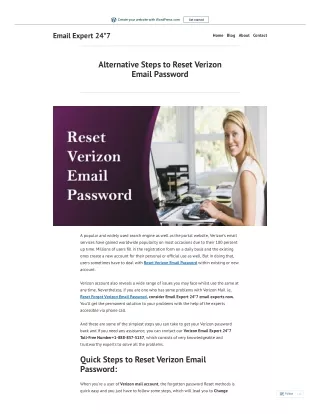 Alternative $teps to Forgot Verizon Email Password Click&Solve