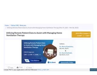 home online cme webcasts utilizing remote patient
