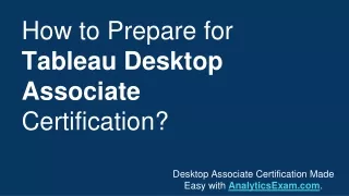 how to prepare for tableau desktop associate