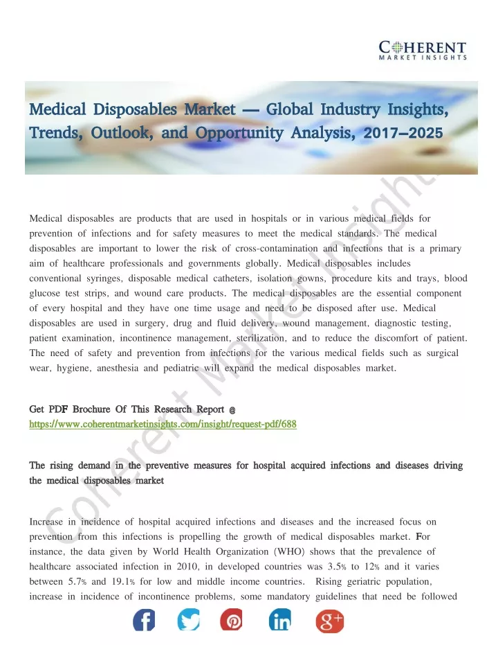 medical disposables market global industry