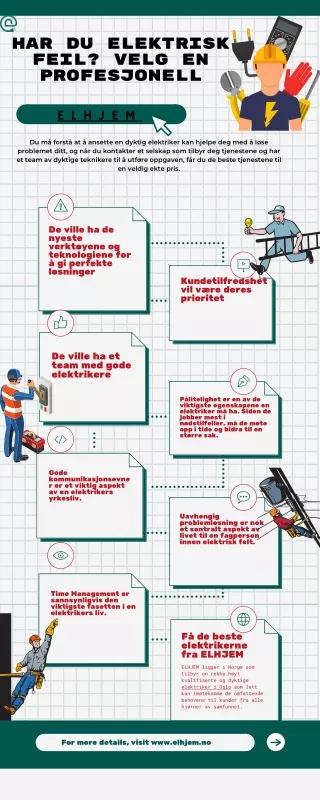Har du elektrisk feil? Velg en profesjonell