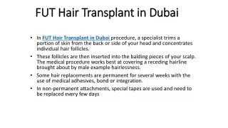 FUT Hair Transplant in Dubai