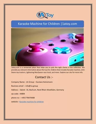 Karaoke Machine for Children |1atoy.com