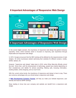6 important advantages of responsive web design