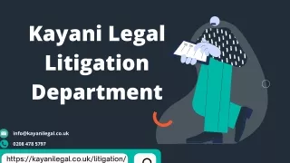 Kayani Legal Litigation Department