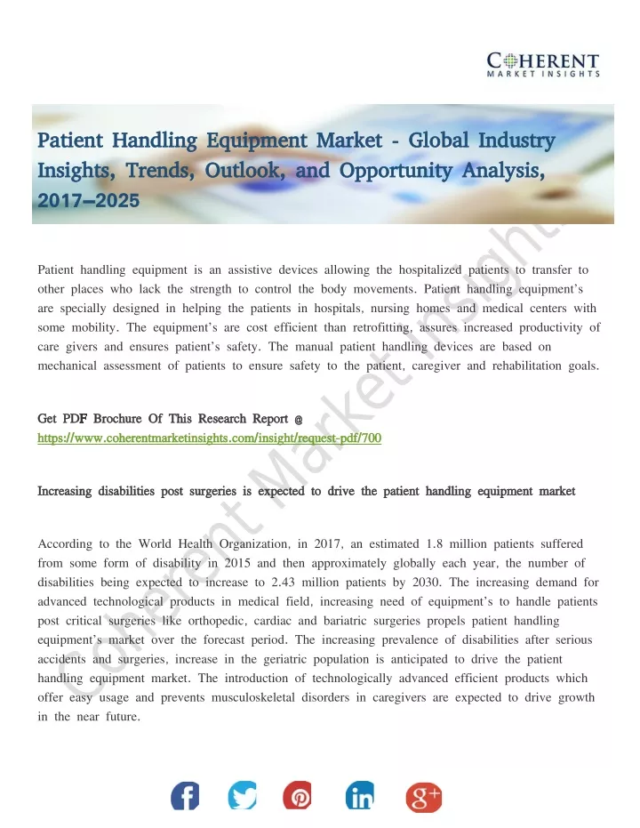 patient handling equipment market global industry