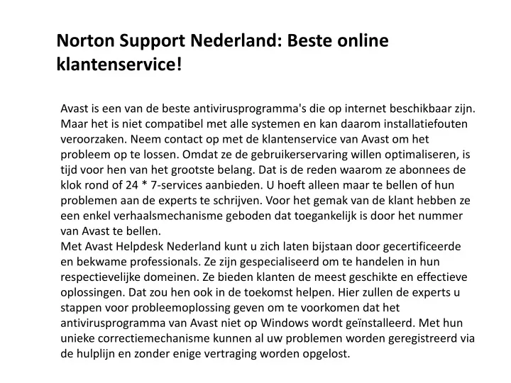 norton support nederland beste online