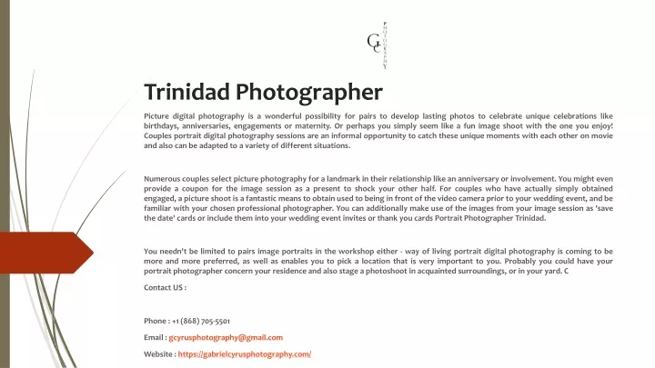 trinidad photographer