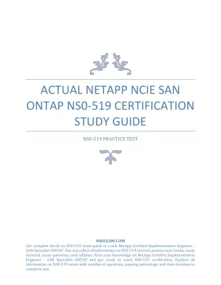 actual netapp ncie san ontap