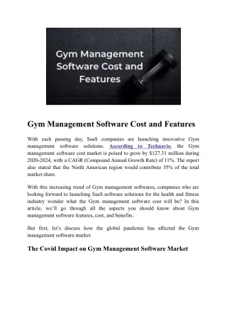 gym management software cost and features