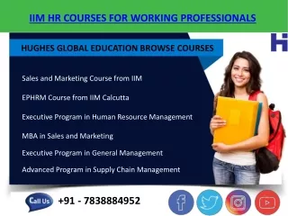 IIM Certificate Courses in HR