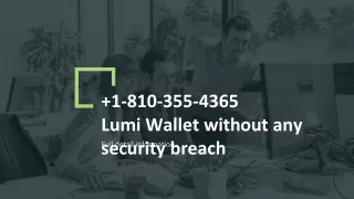 1-810-355-4365 Lumi Wallet without any security breach