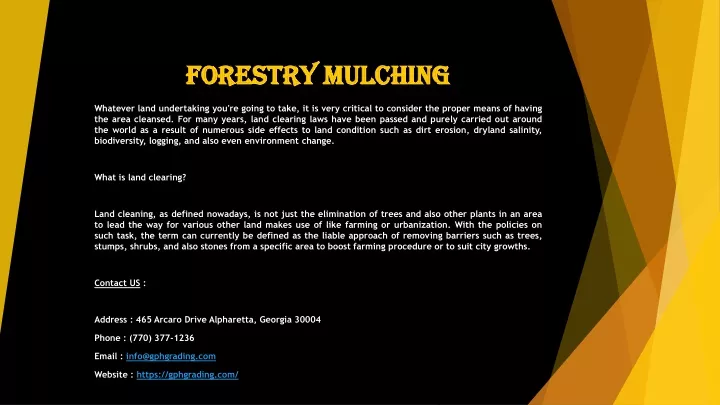 forestry mulching