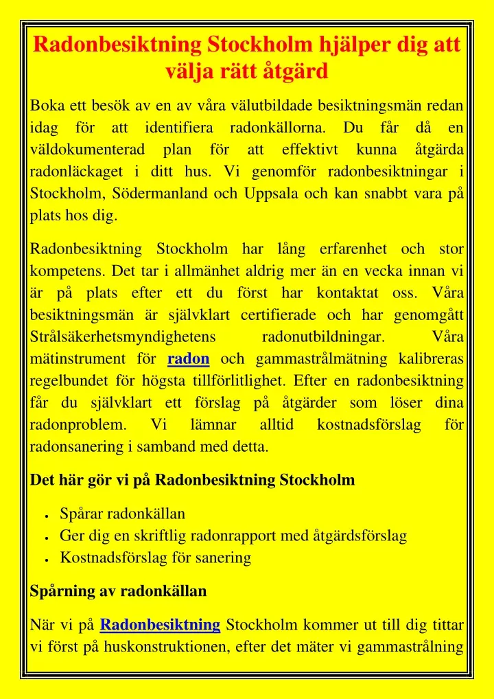 radonbesiktning stockholm hj lper
