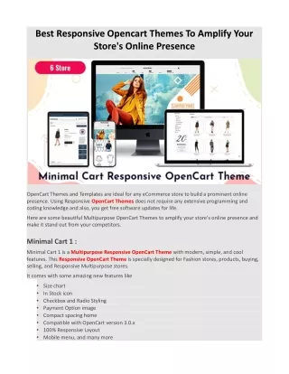 best responsive opencart themes to amplify your