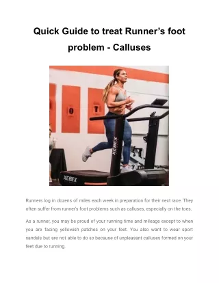 quick guide to treat runner s foot