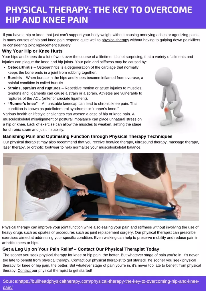 physical therapy the key to overcome hip and knee