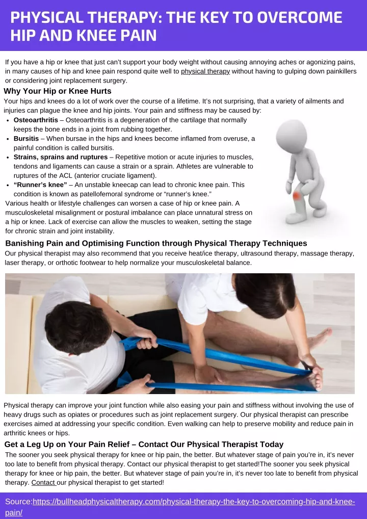 PPT - PHYSICAL THERAPY: THE KEY TO OVERCOME HIP AND KNEE PAIN ...